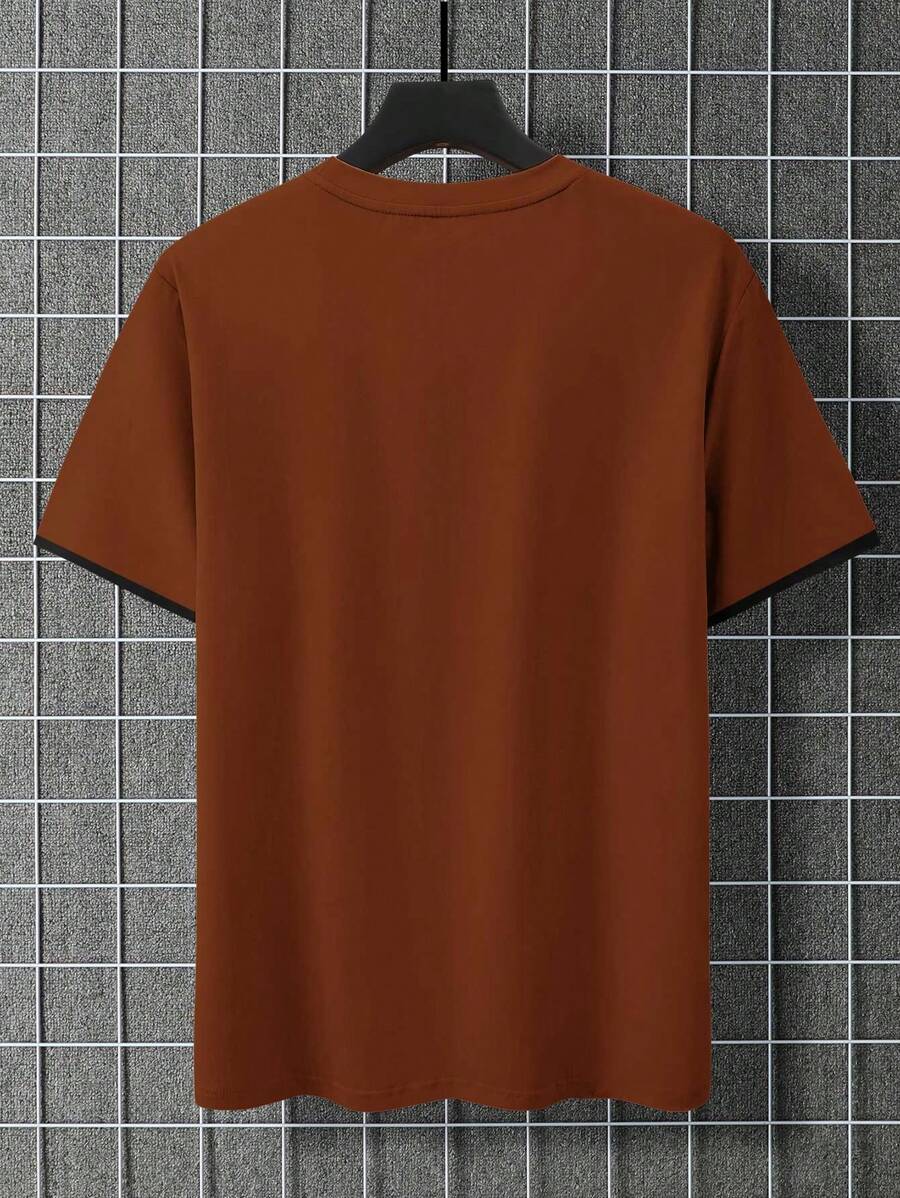 Chemise à col rond casual avec poche style streetwear tendance pour hommes