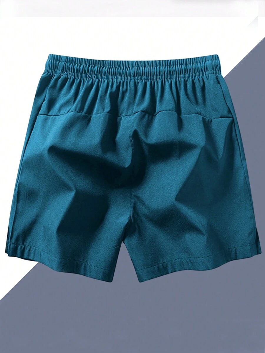Shorts de sport taille élastique avec poches zippées et cordon