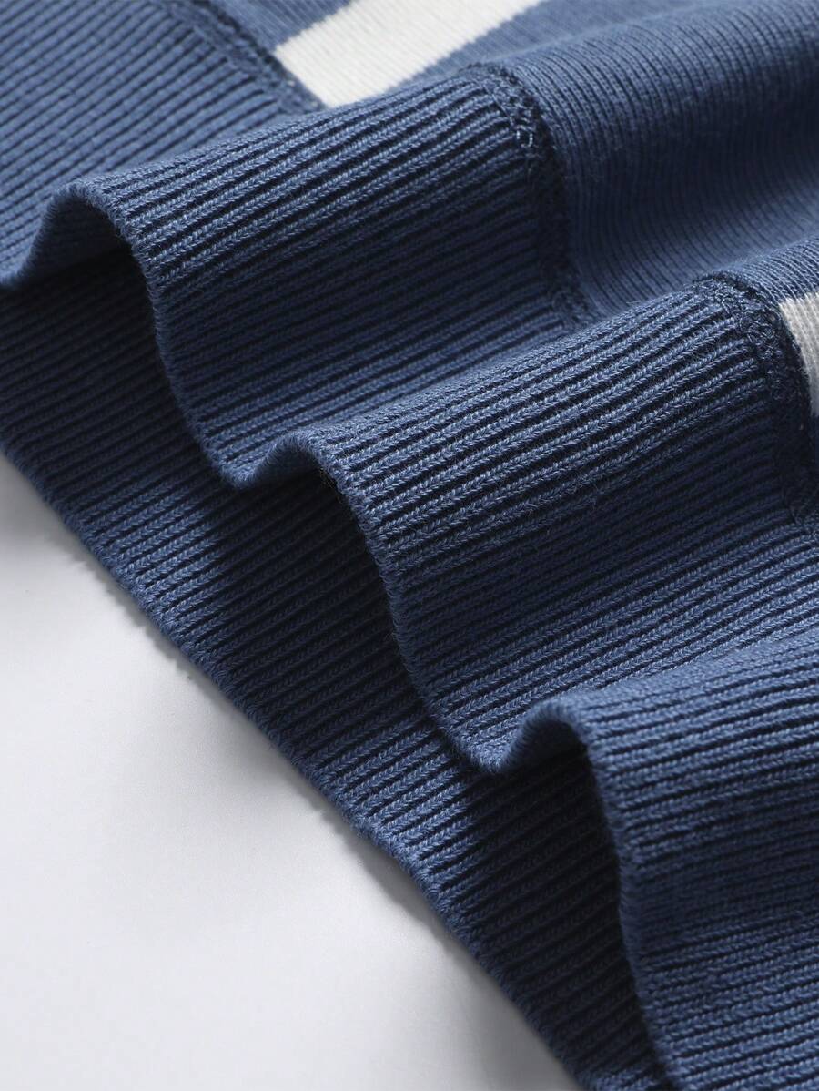 Chemise rayée légère en tricot à manches courtes, décontractée et tendance