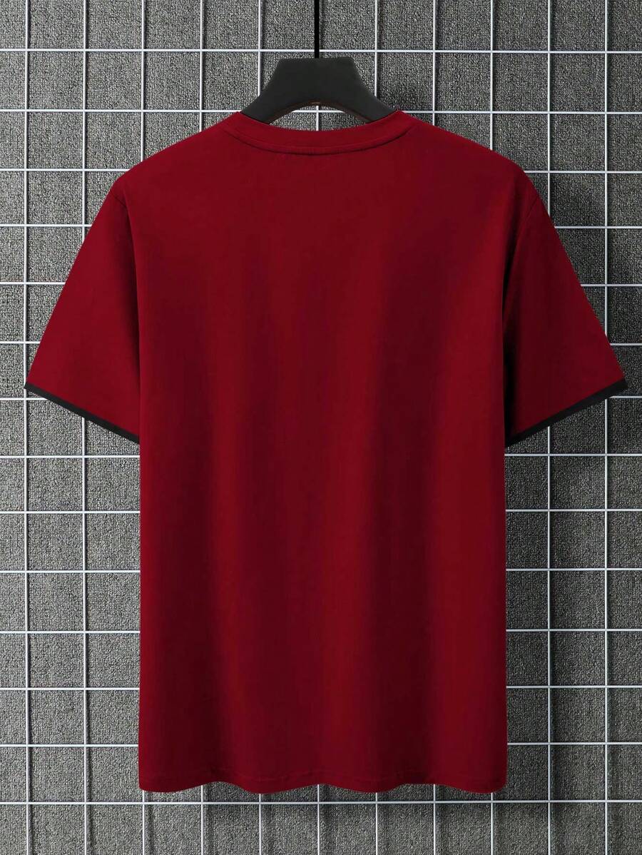 Chemise à col rond casual avec poche style streetwear tendance pour hommes