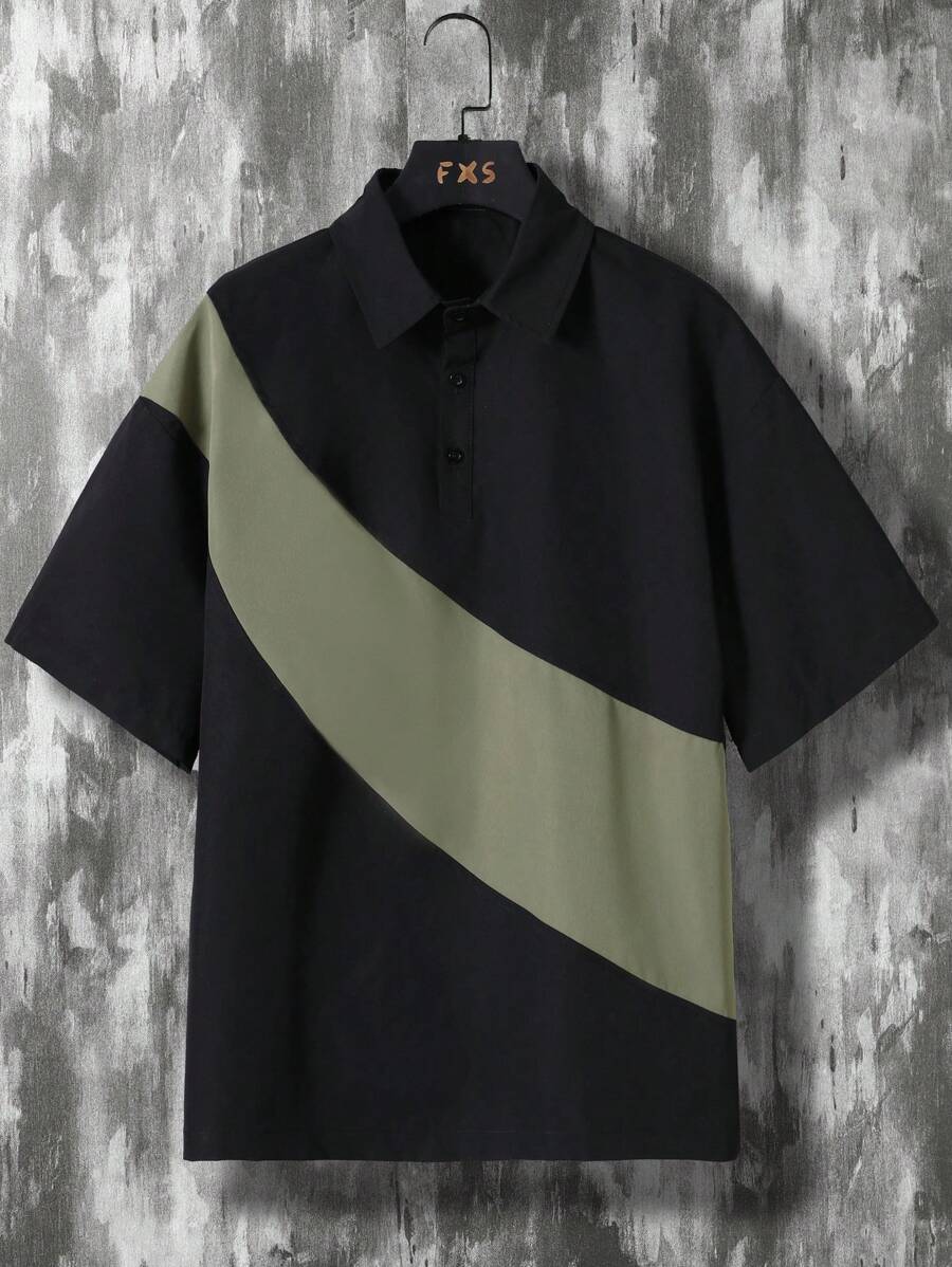 Deux ensemble utilitaire urbain chemise streetwear et short cargo