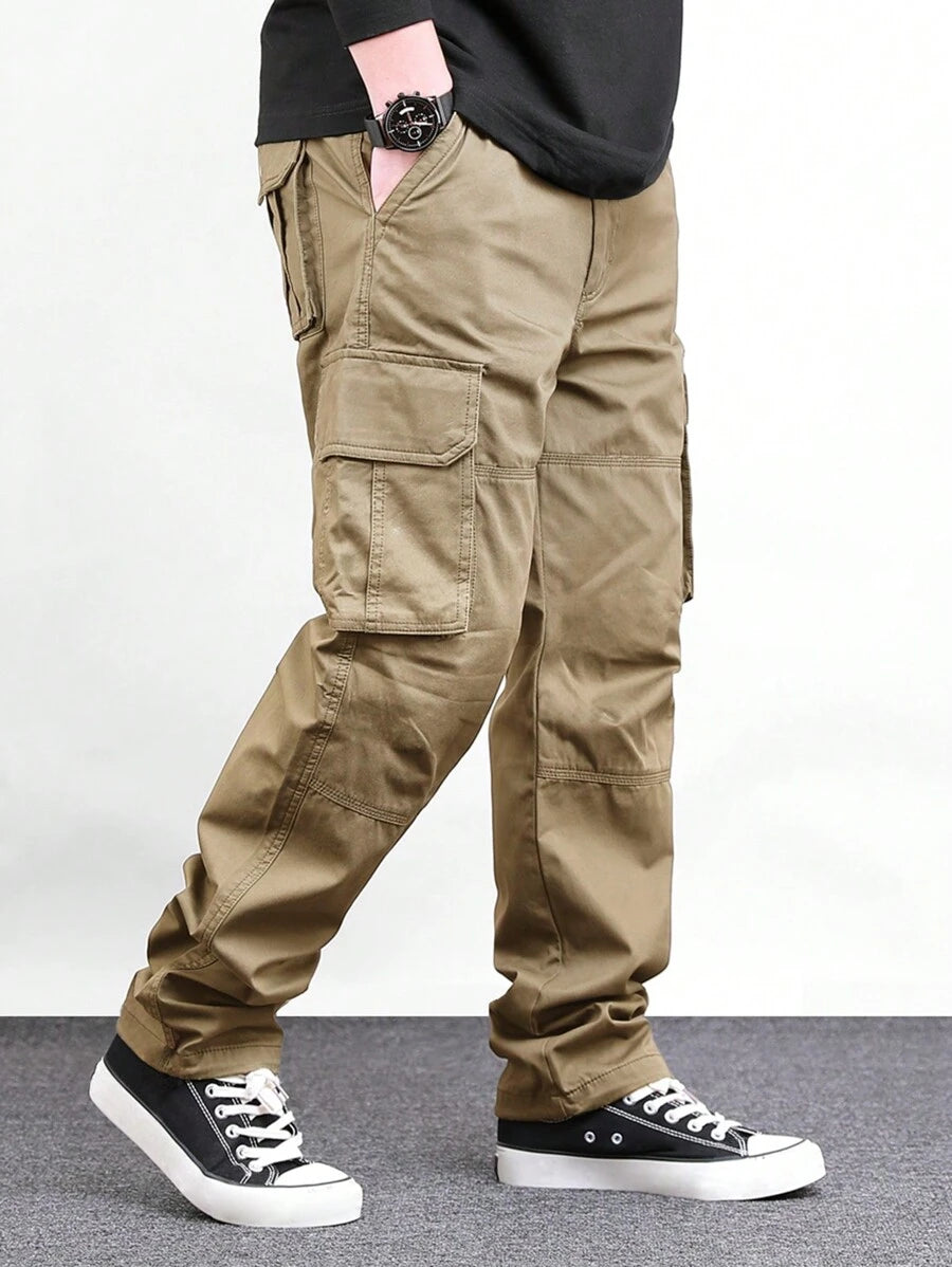 Pantalon cargo décontracté avec poches pour homme - style camping en plein air