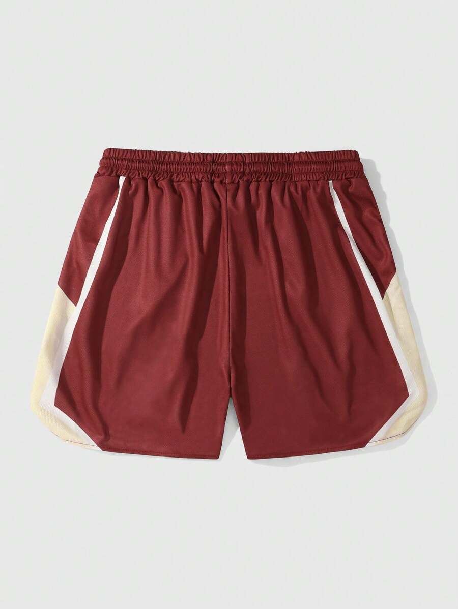 Short décontracté en maille graphique – Streetwear à cordon pour homme