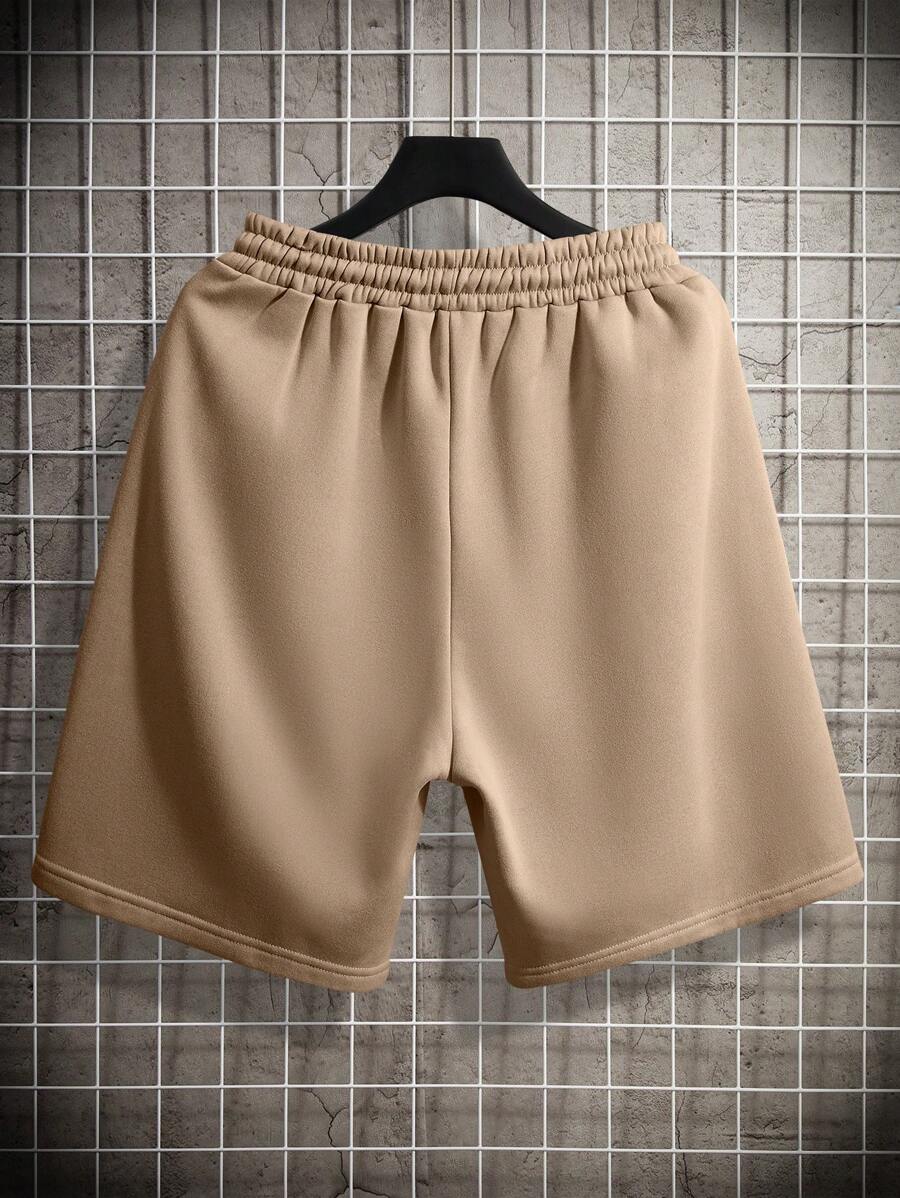 Short décontracté en polaire avec cordon de serrage – Taille élastique pour homme