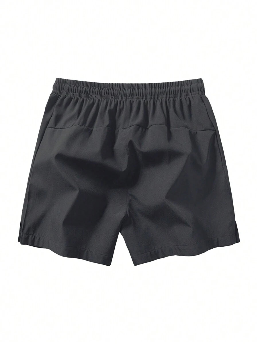 Shorts de sport taille élastique avec poches zippées et cordon