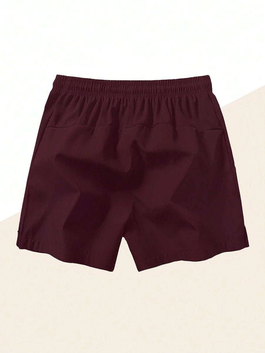 Shorts de sport taille élastique avec poches zippées et cordon