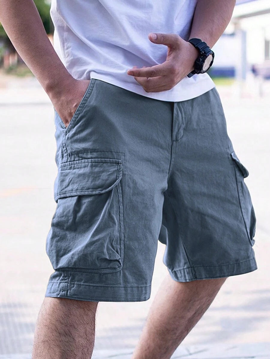 Short cargo ample avec poches latérales à rabat – Style extérieur pour homme