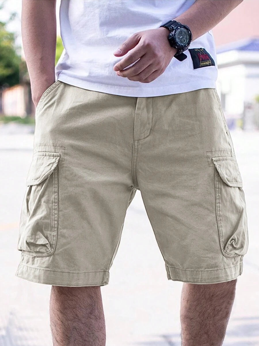 Short cargo ample avec poches latérales à rabat – Style extérieur pour homme