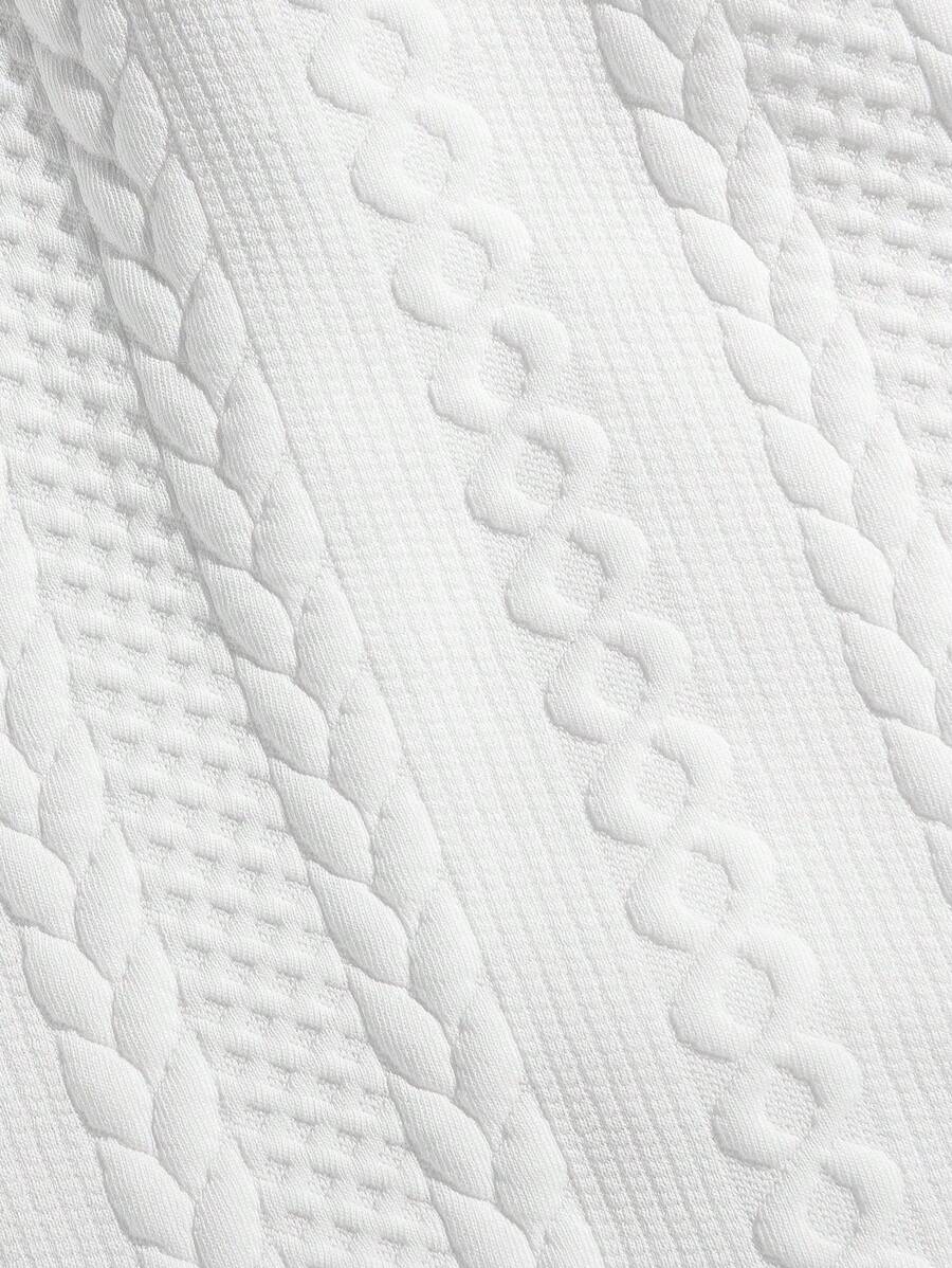 Short décontracté texturé en jacquard tendance pour la plage et le sport