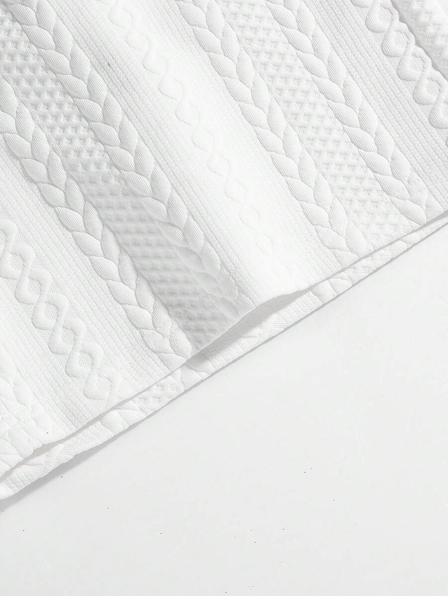 Short décontracté texturé en jacquard tendance pour la plage et le sport