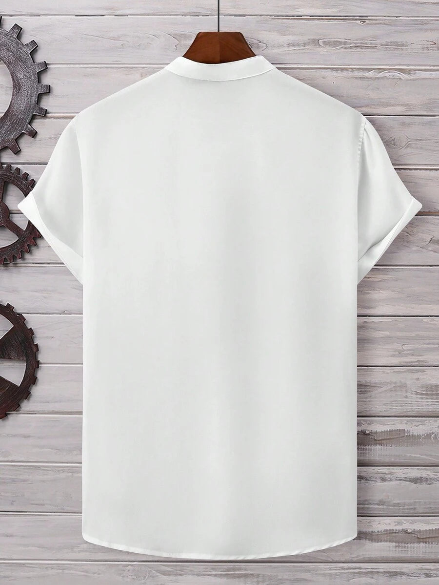 Chemise ample en lin avec poche – Streetwear léger pour homme