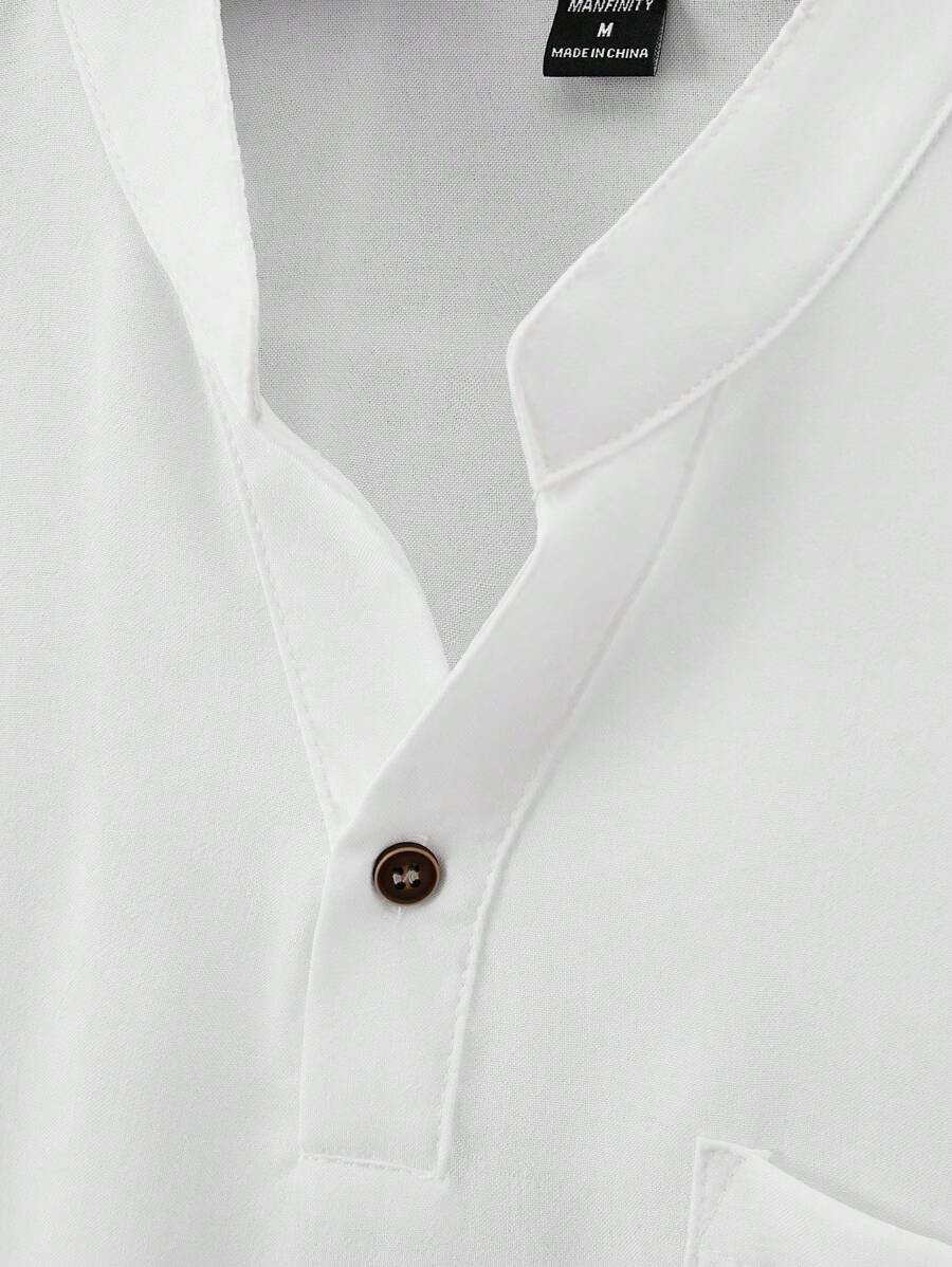 Chemise ample en lin avec poche – Streetwear léger pour homme