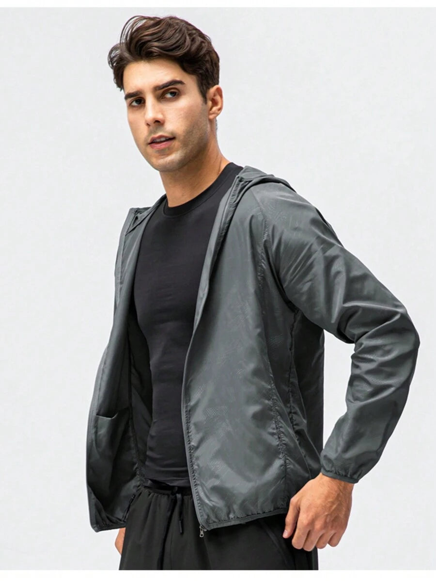 Veste coupe-vent décontractée, résistante à l'eau et à séchage rapide
