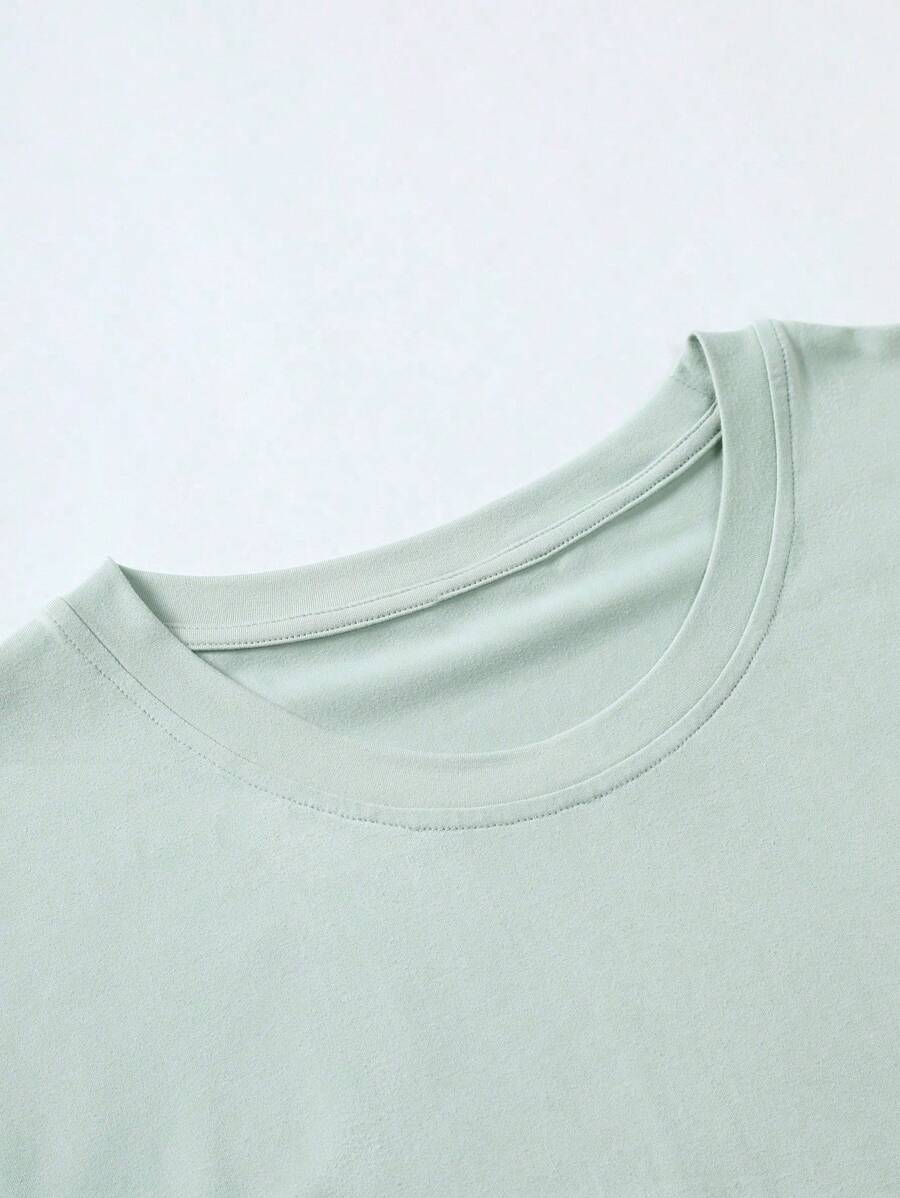 Chemise sans manches à col rond de couleur unie pour homme