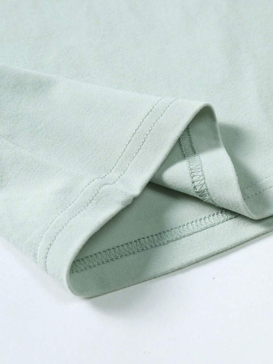 Chemise sans manches à col rond de couleur unie pour homme