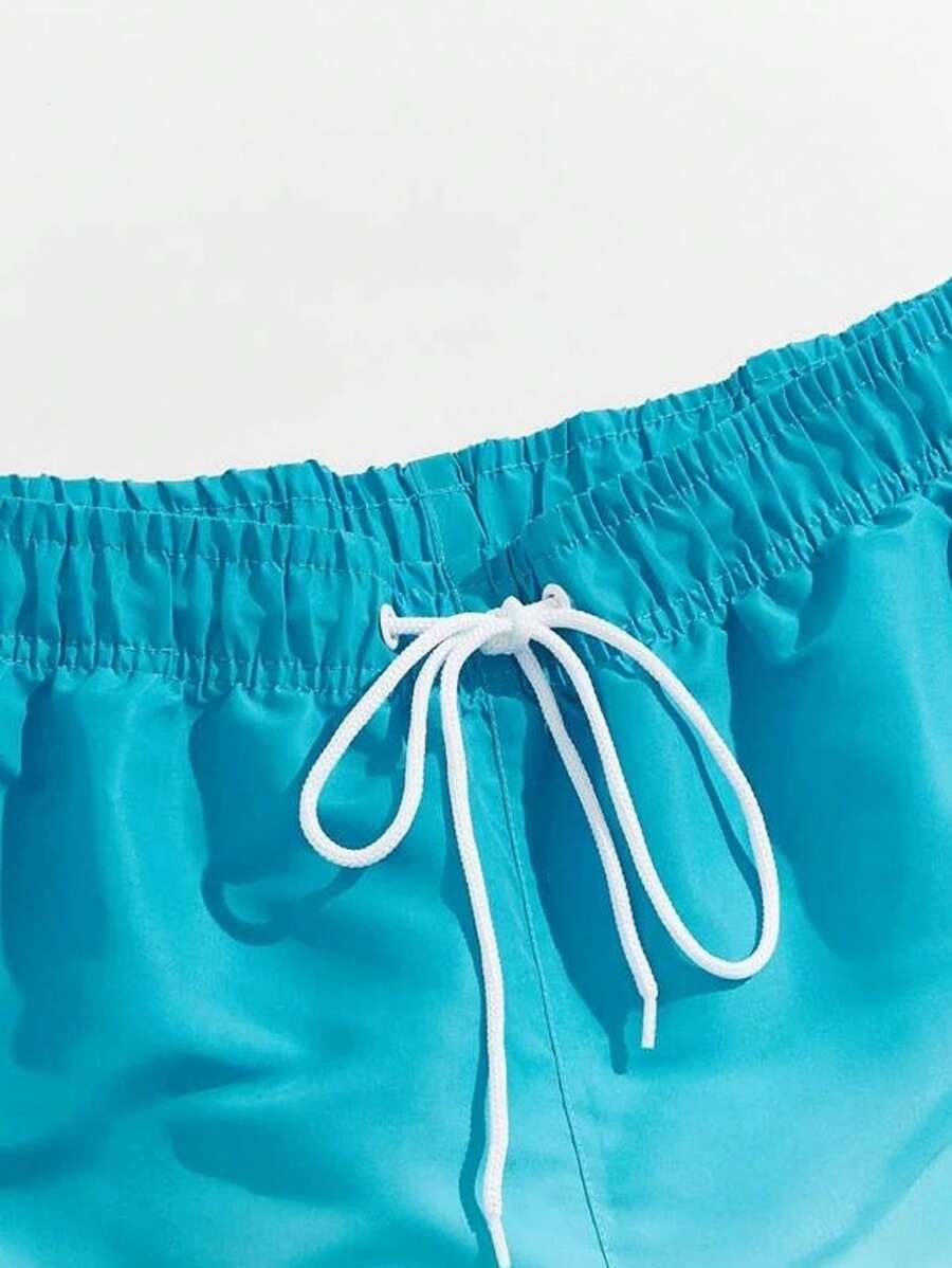 Short courts de plage dégradé, maillot de bain à séchage rapide pour homme