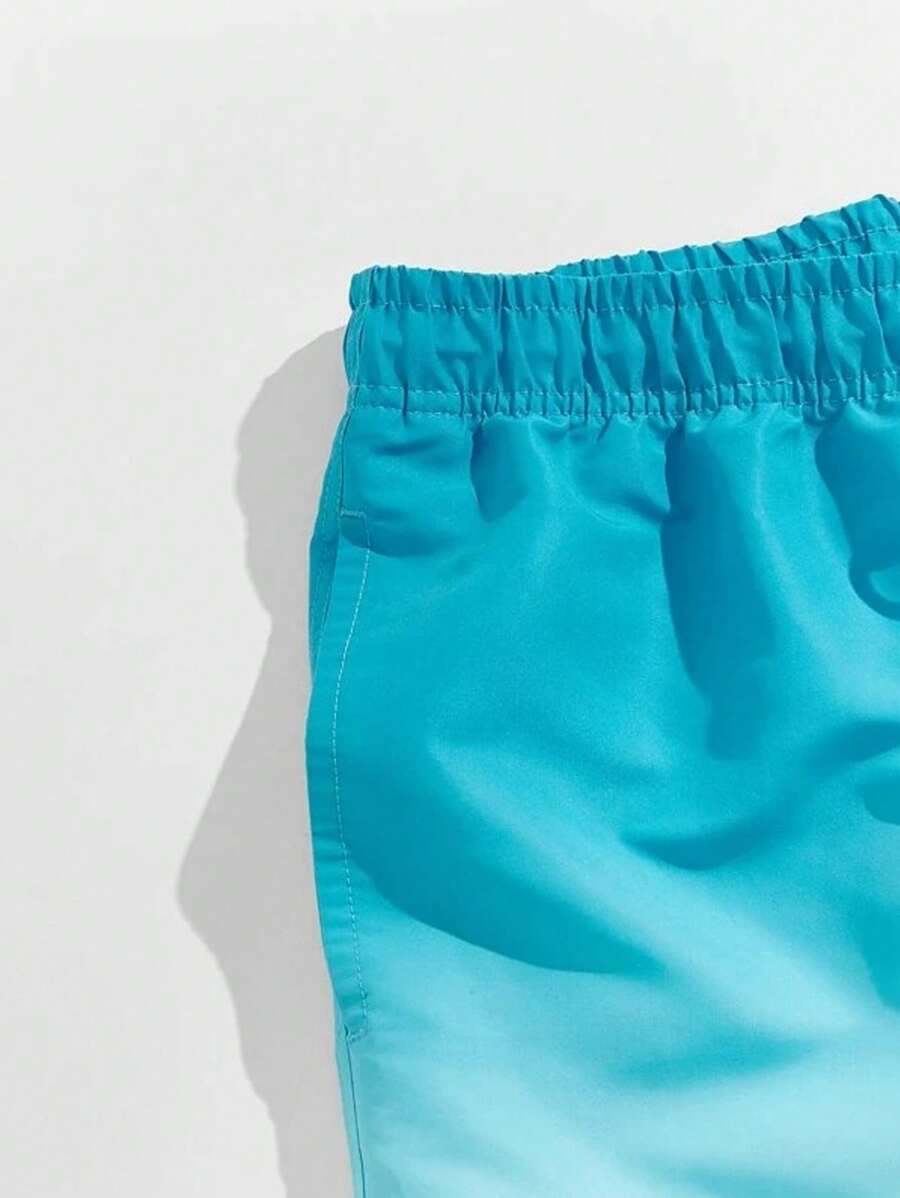 Short courts de plage dégradé, maillot de bain à séchage rapide pour homme