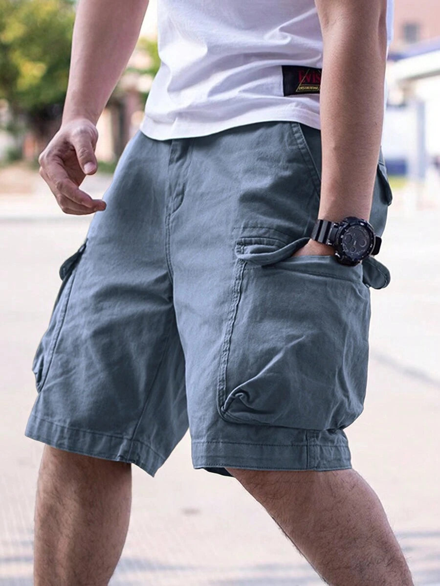 Short cargo ample avec poches latérales à rabat – Style extérieur pour homme