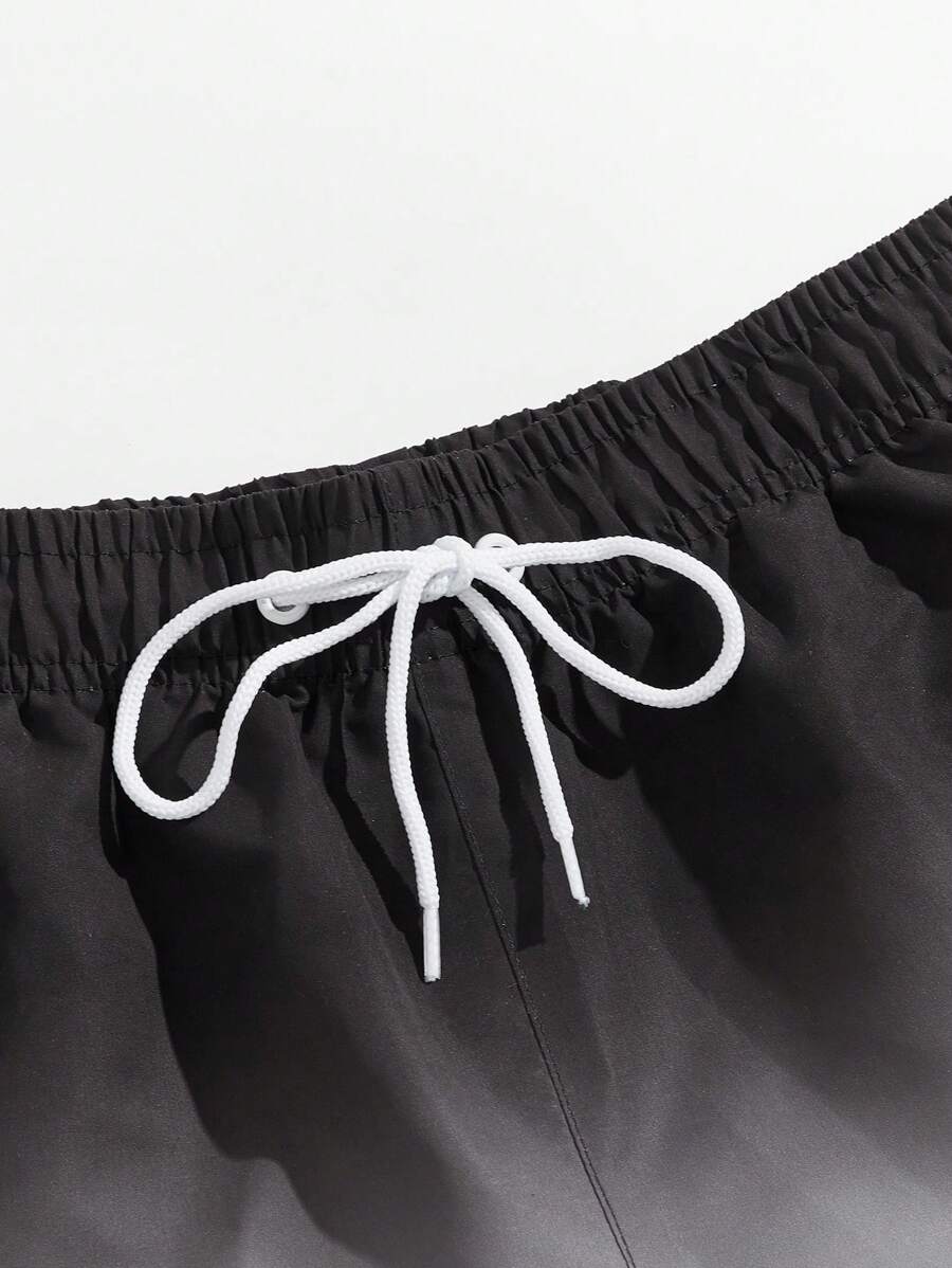 Short courts de plage dégradé, maillot de bain à séchage rapide pour homme