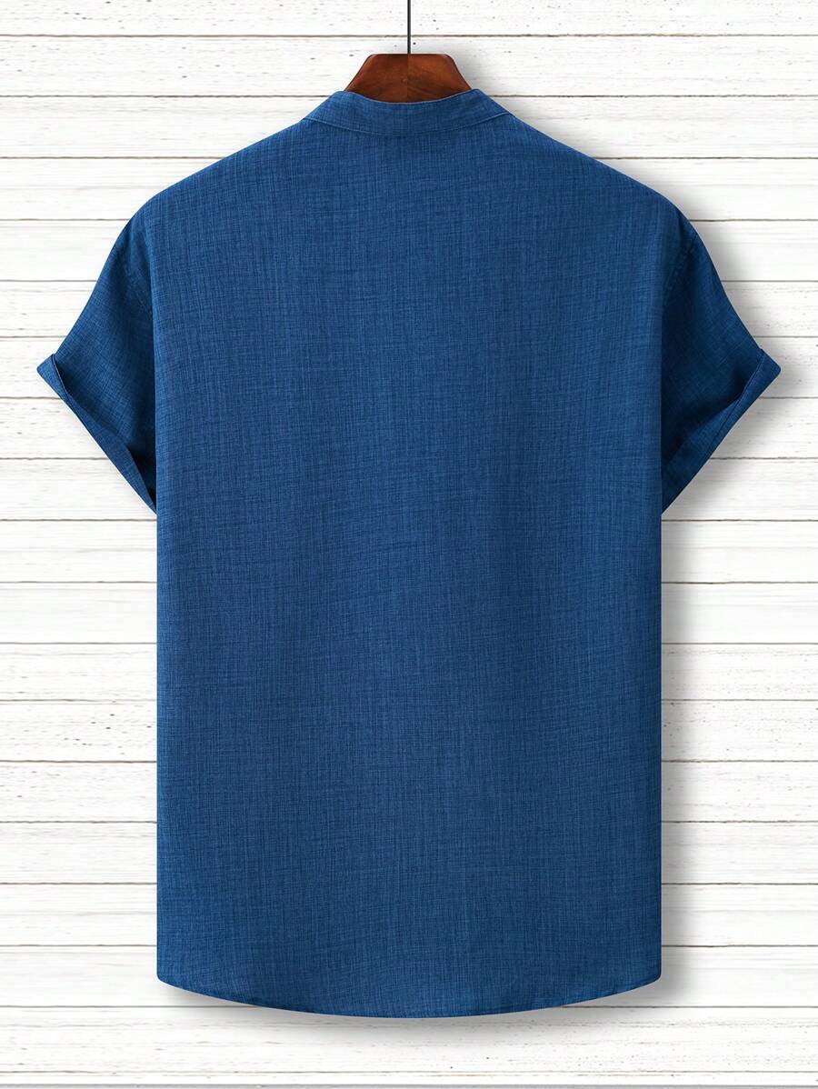 Chemise ample en lin avec poche – Streetwear léger pour homme