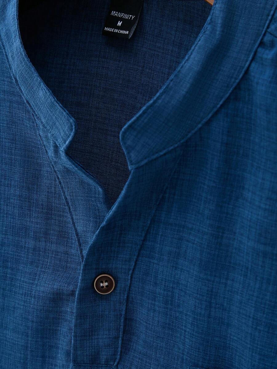 Chemise ample en lin avec poche – Streetwear léger pour homme