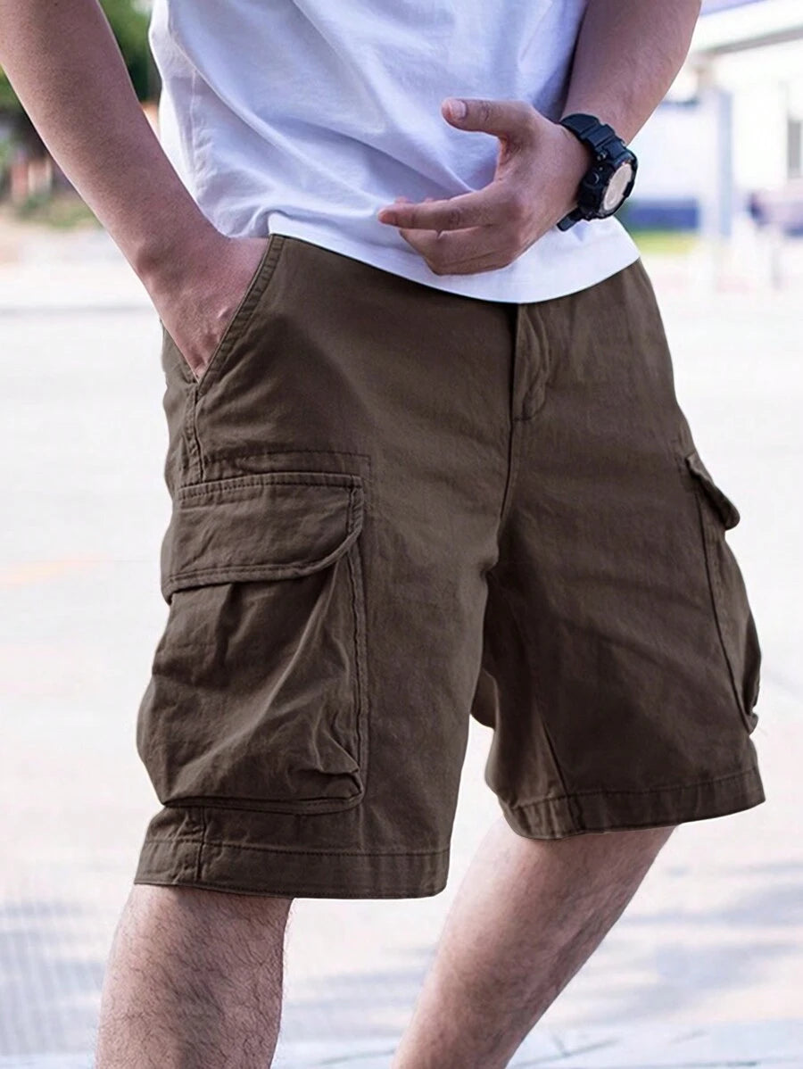 Short cargo ample avec poches latérales à rabat – Style extérieur pour homme