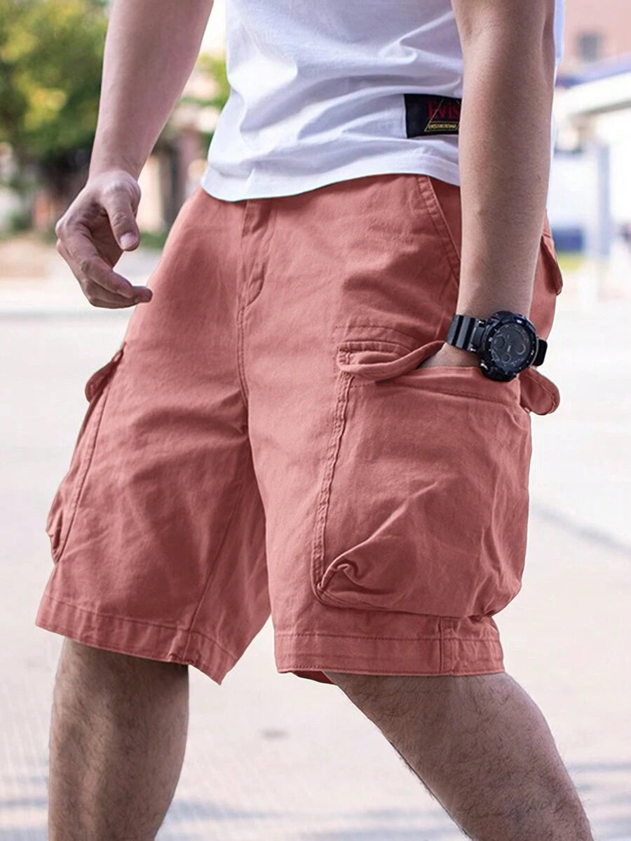 Short cargo ample avec poches latérales à rabat – Style extérieur pour homme