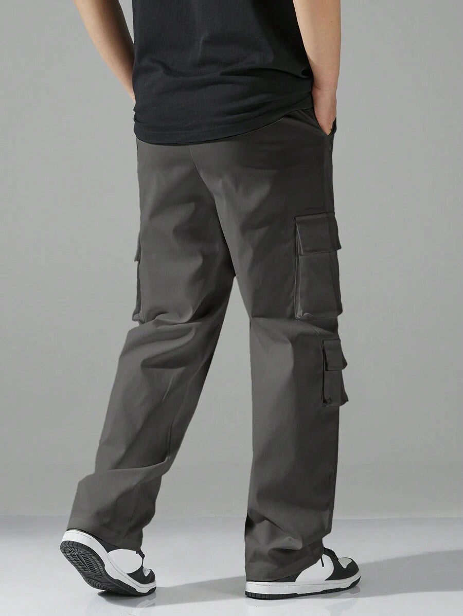 Pantalon cargo utilitaire baggy streetwear avec cordon de serrage