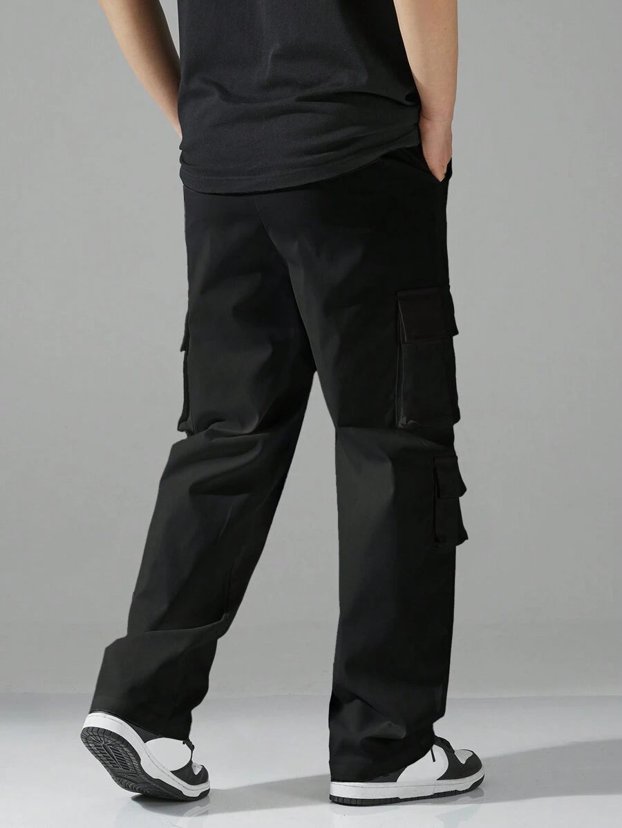 Pantalon cargo utilitaire baggy streetwear avec cordon de serrage