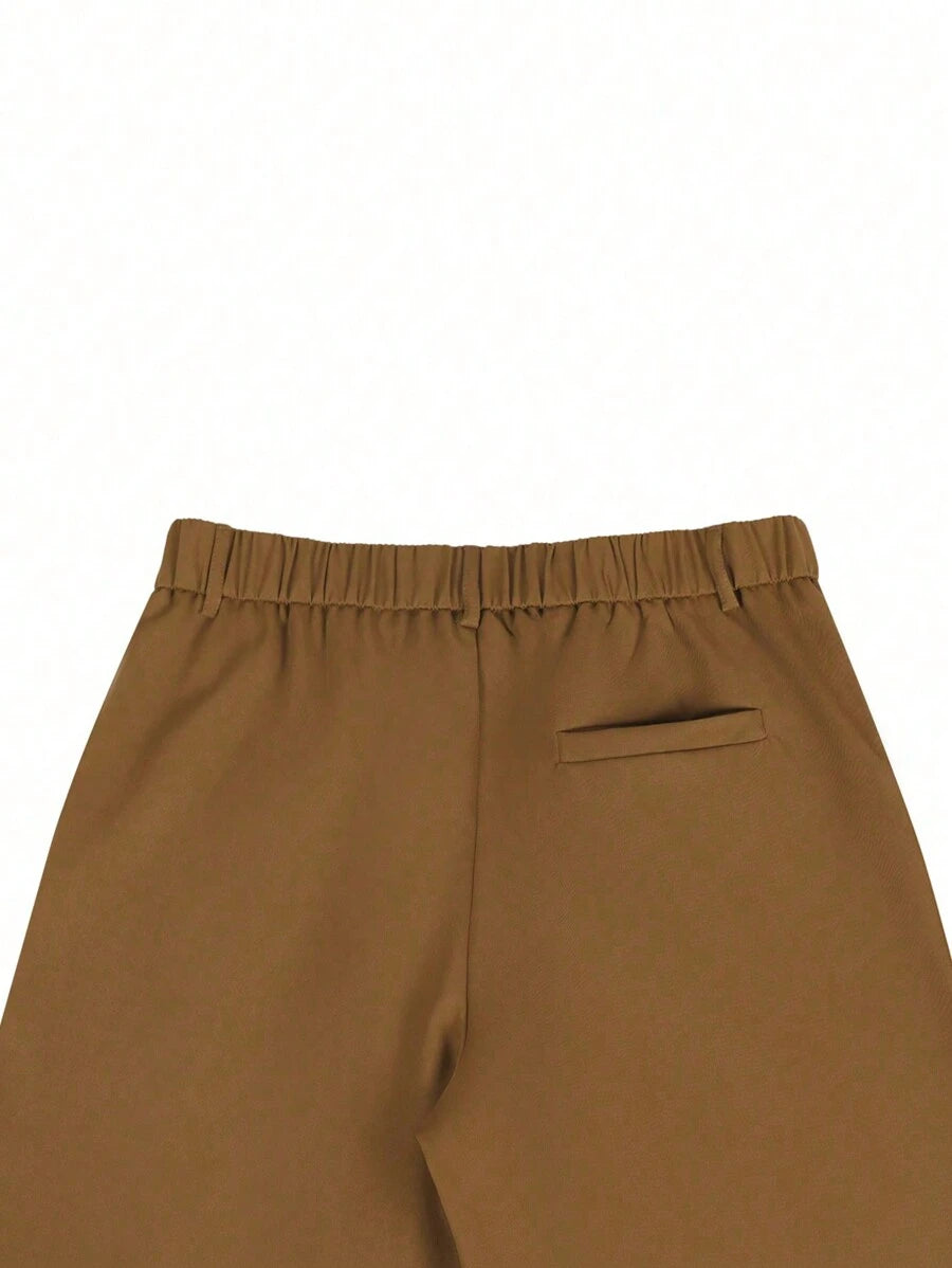Bermuda athlétique taille haute avec bouton – Coupe streetwear pour homme