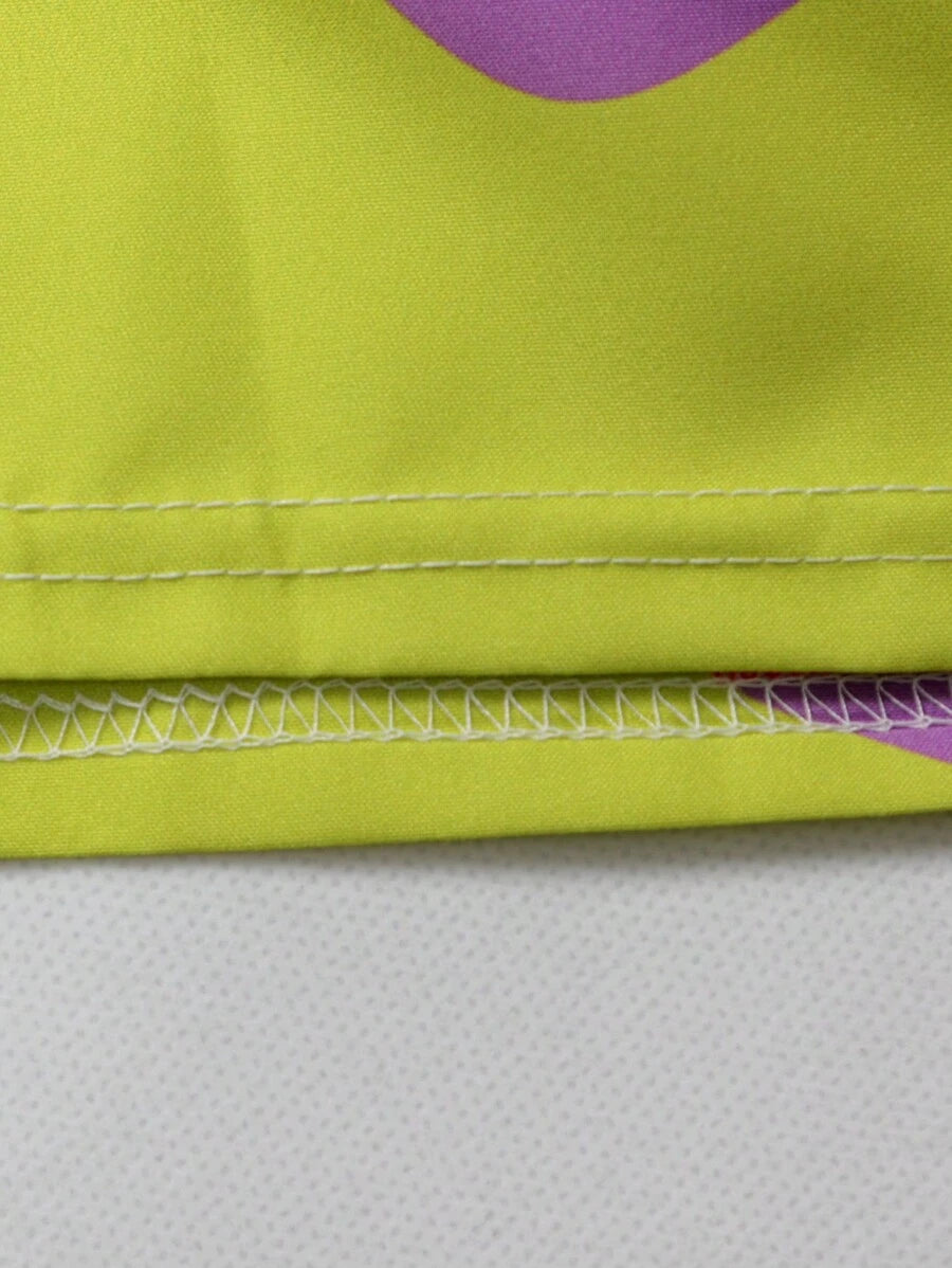 Short décontracté à imprimé floral – Short confortable à cordon de serrage pour homme