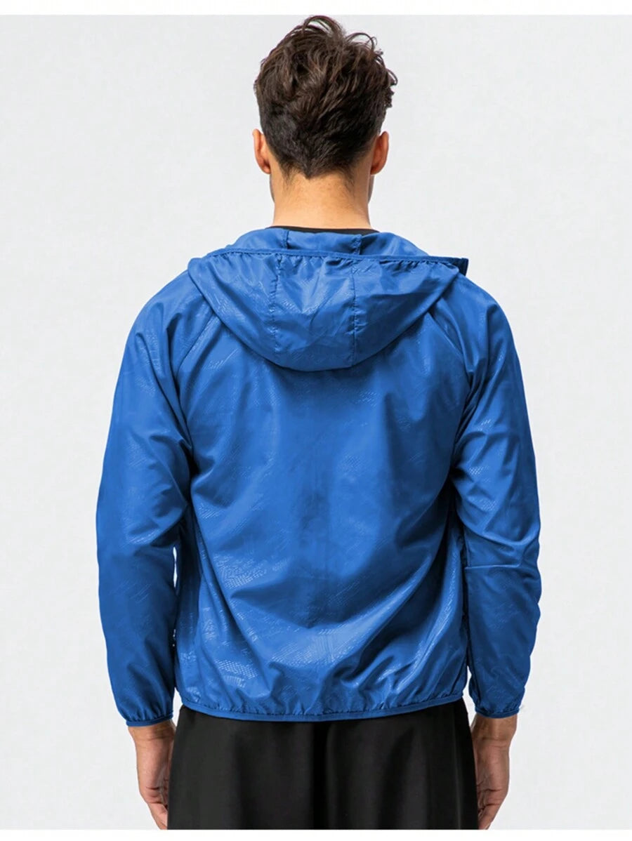 Veste coupe-vent décontractée, résistante à l'eau et à séchage rapide