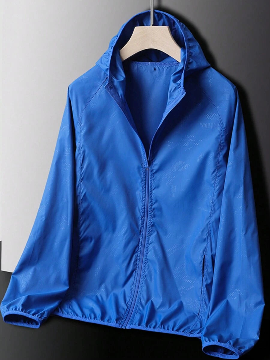 Veste coupe-vent décontractée, résistante à l'eau et à séchage rapide