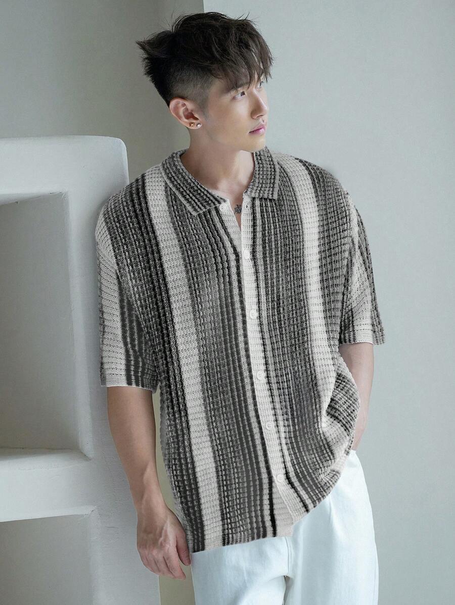 Chemises au crochet élégantes homme col classique été léger chic