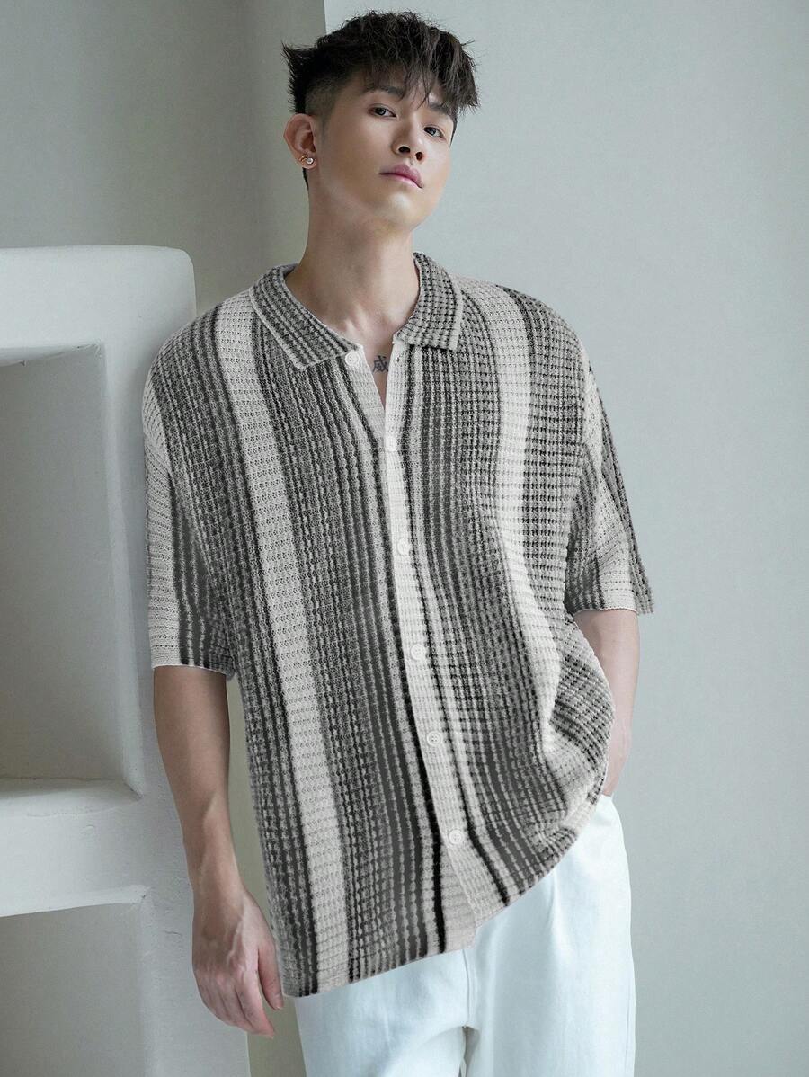 Chemises au crochet élégantes homme col classique été léger chic