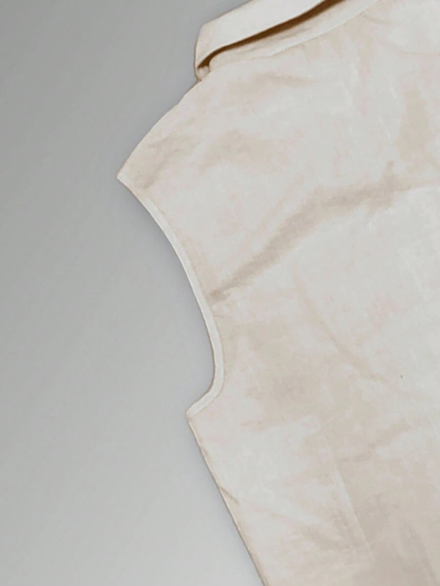 Ensemble chemise en lin et short à cordon de serrage - Hommes décontractés pour la plage