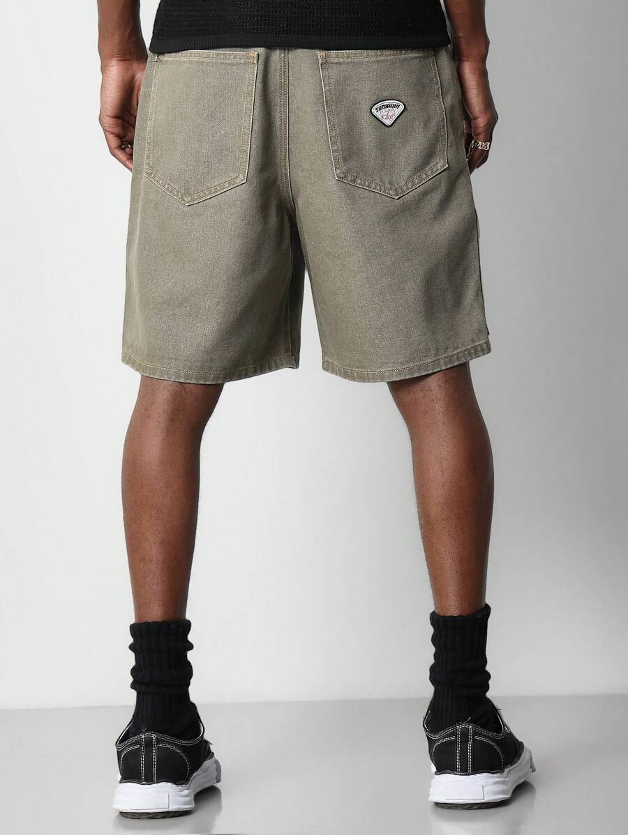 Bermuda en denim style charpentier – Coupe ample pour homme