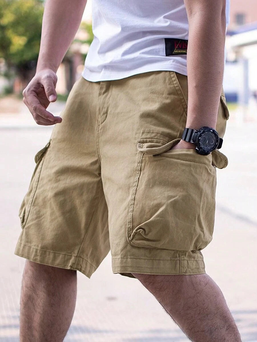 Short cargo ample avec poches latérales à rabat – Style extérieur pour homme