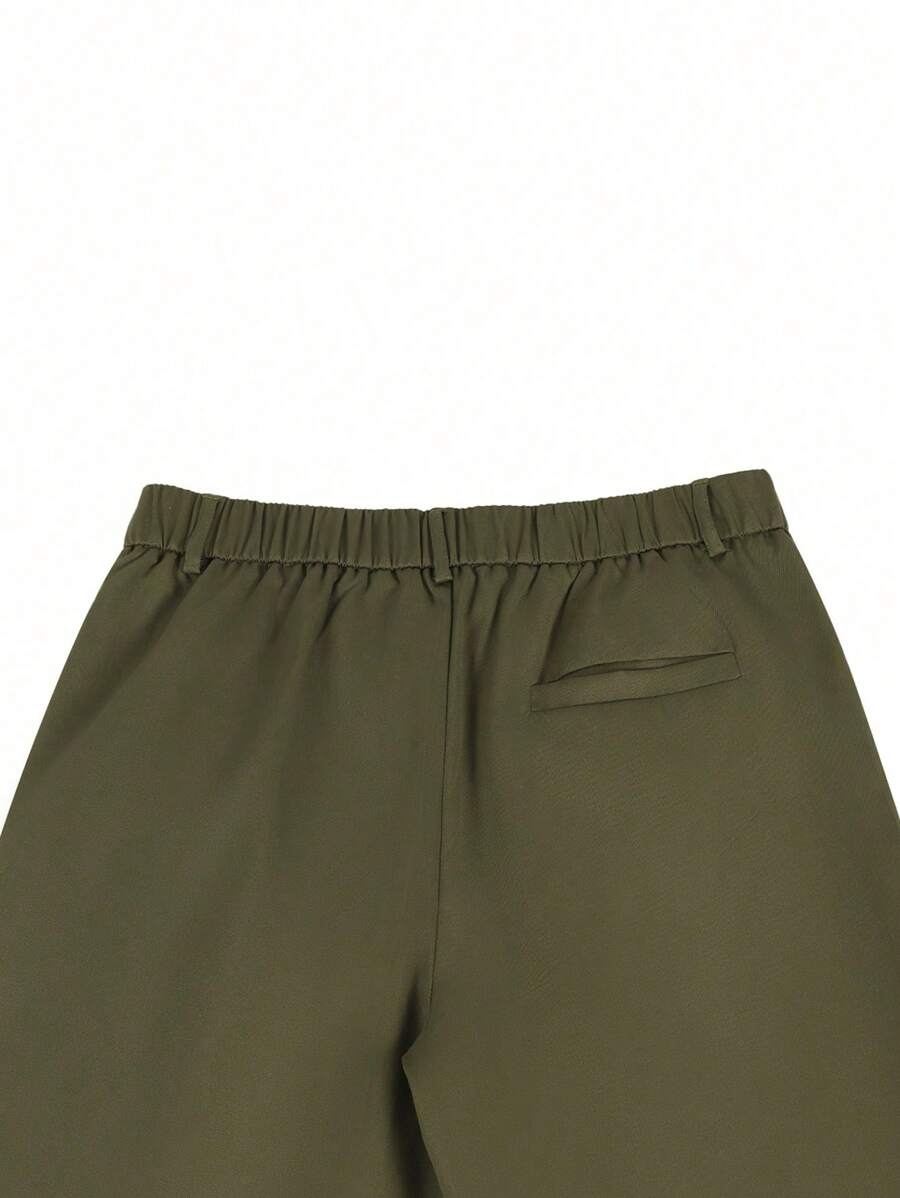 Bermuda athlétique taille haute avec bouton – Coupe streetwear pour homme