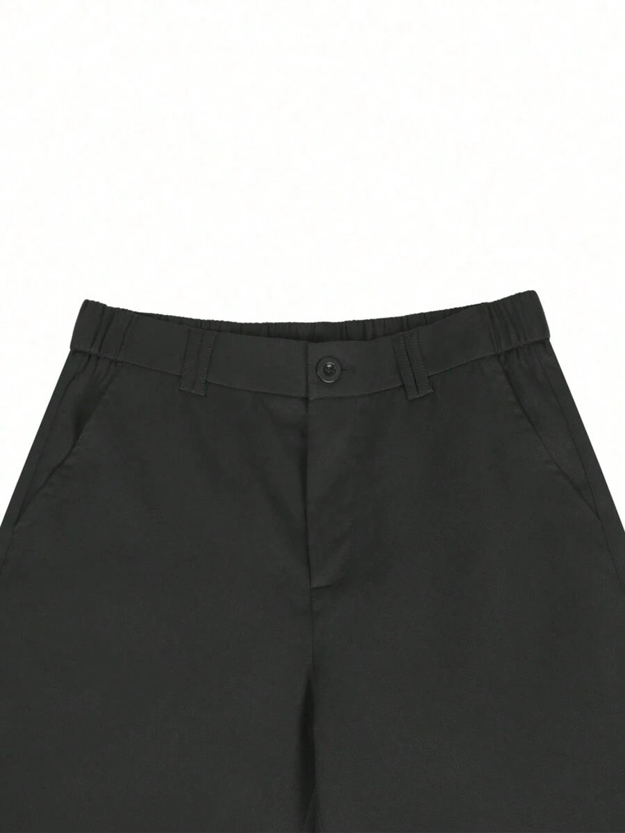 Bermuda athlétique taille haute avec bouton – Coupe streetwear pour homme