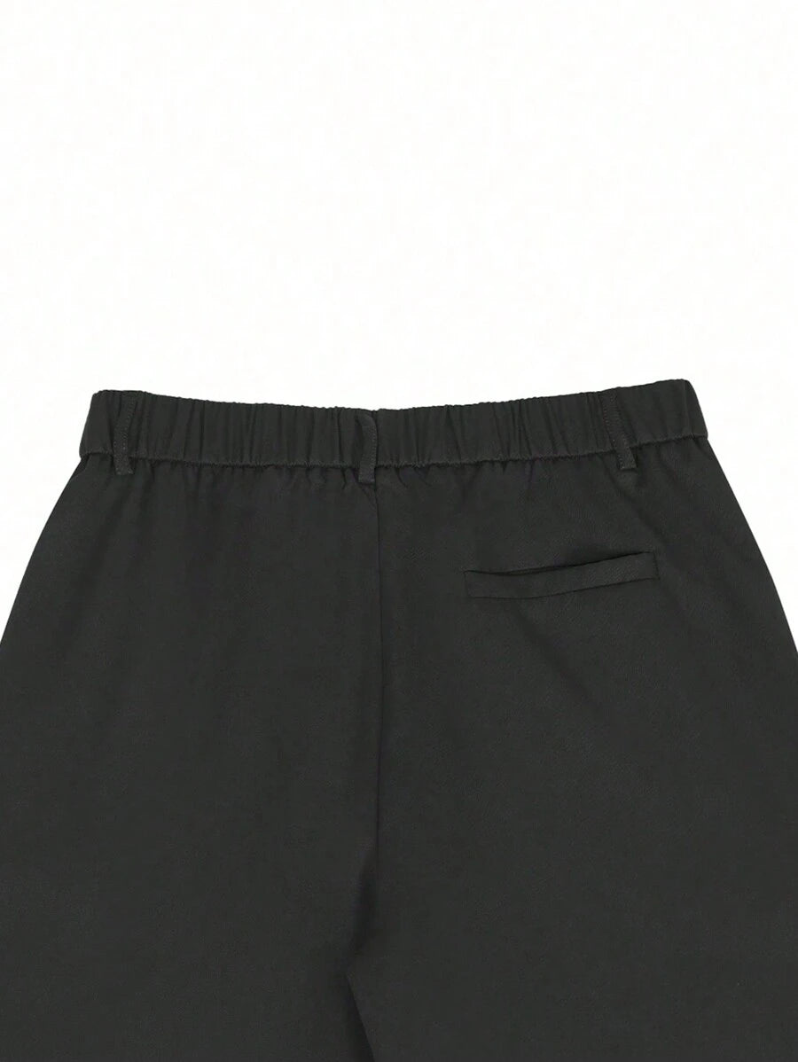 Bermuda athlétique taille haute avec bouton – Coupe streetwear pour homme
