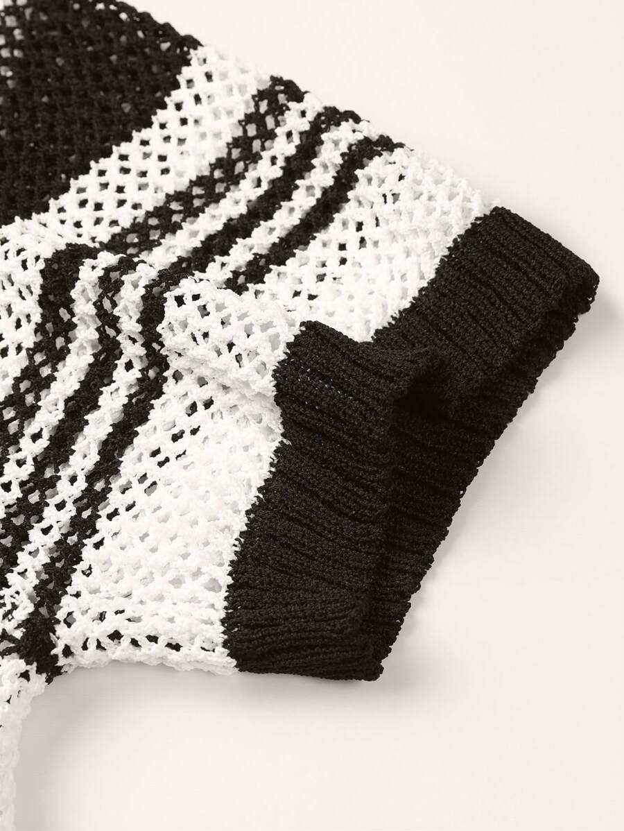 Chemises au crochet à rayures boutonnées pour homme, chemise d'été décontractée