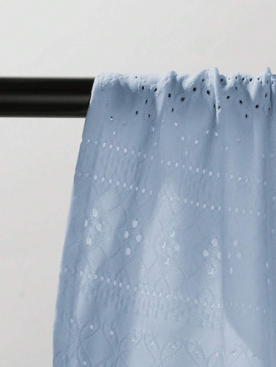 Chemise jacquard texturée au crochet pour homme - Tricot géométrique décontracté