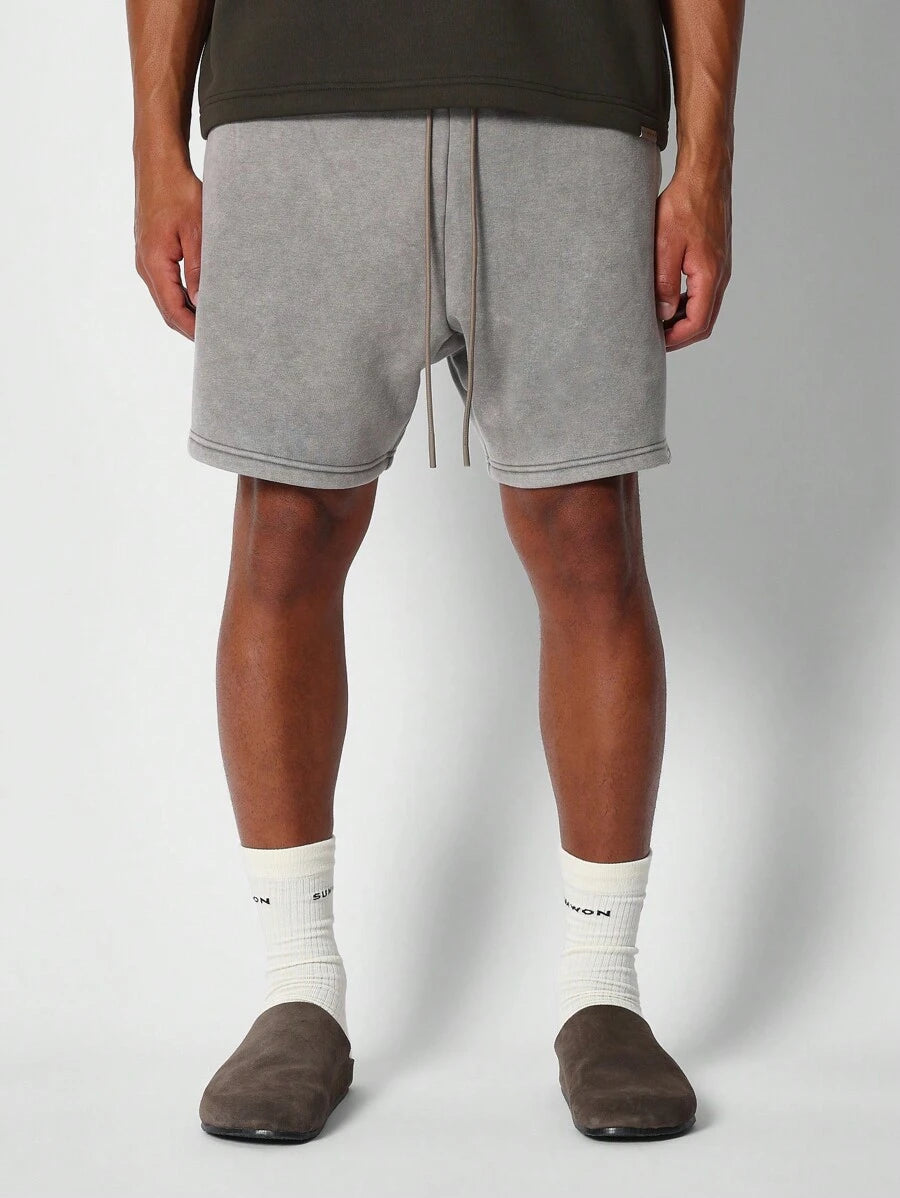 Bermuda athlétique taille haute à entrejambe bas – Style détente pour homme
