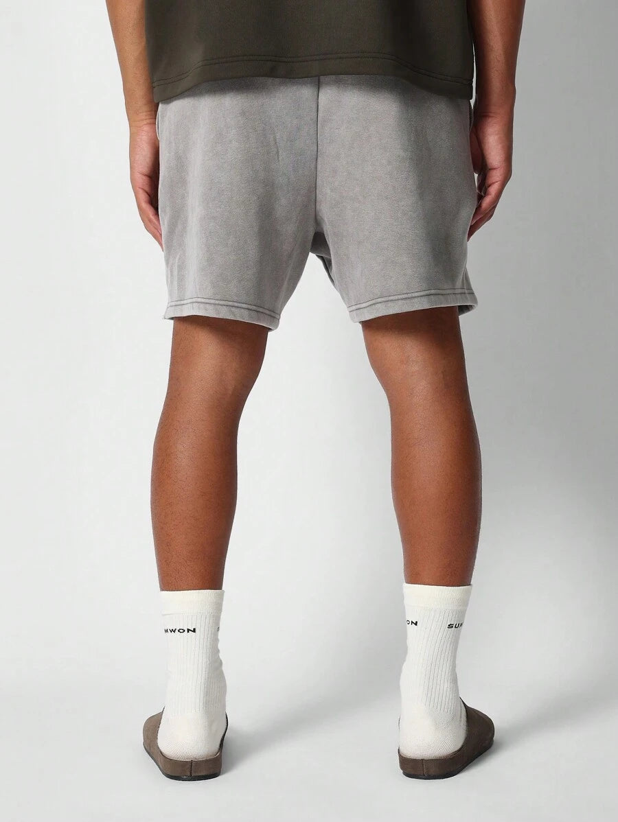 Bermuda athlétique taille haute à entrejambe bas – Style détente pour homme