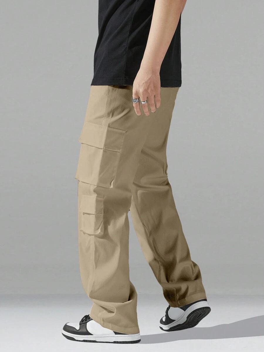 Pantalon cargo utilitaire baggy streetwear avec cordon de serrage