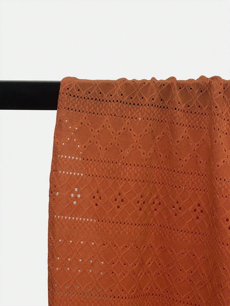 Chemise jacquard texturée au crochet pour homme - Tricot géométrique décontracté
