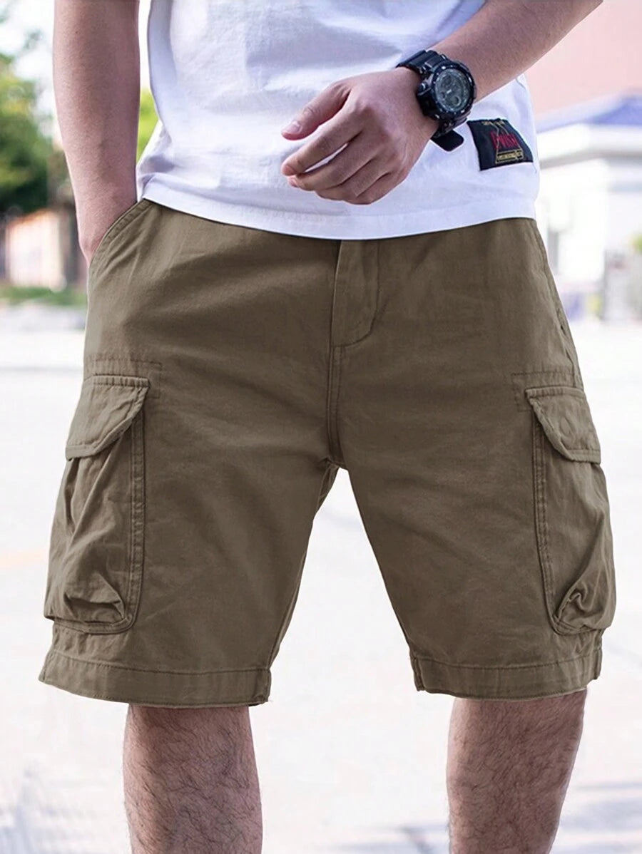 Short cargo ample avec poches latérales à rabat – Style extérieur pour homme