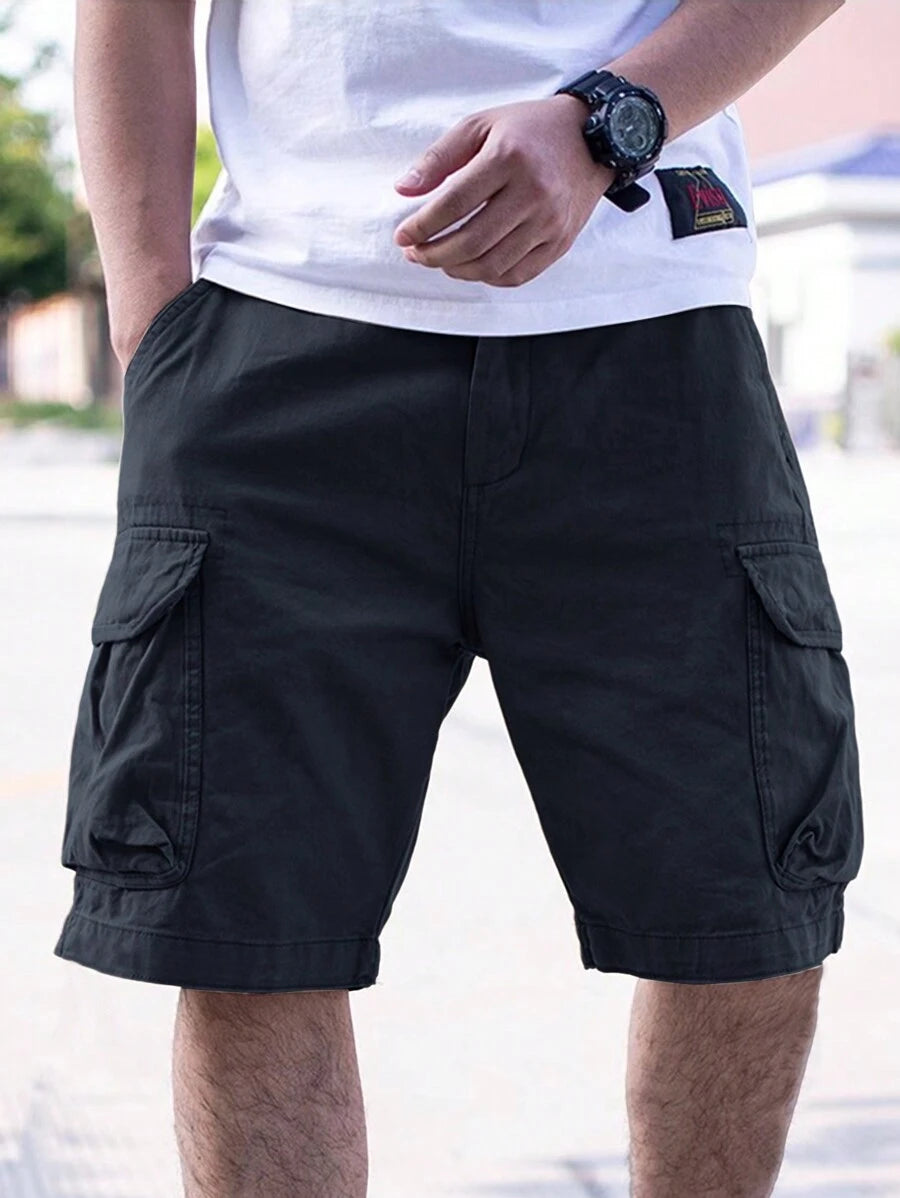 Short cargo ample avec poches latérales à rabat – Style extérieur pour homme