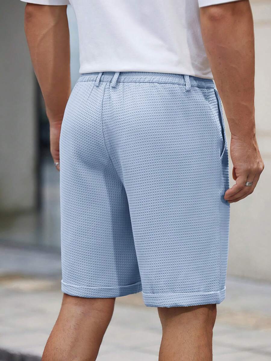 Bermuda droit tissé taille mi-haute – Short décontracté pour homme